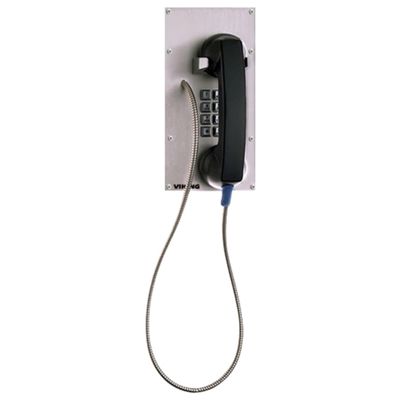 Viking K-1900-8-EWP Hot-line Vandal Resistant Stainless Steel Panel Phone With Armored Cable And Stainless Steel Keypad With Enhanced Weather Protection [ewp]