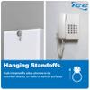 ICC 1-Port Keystone Wall Plate (1 Pack), UL Listed, Durable ABS Plastic with Telephone Hanging Standoffs, Single Gang Wall Plate for RJ45, RJ11/RJ12 6P6C Jack, White view 3