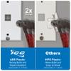 ICC 1-Port Keystone Wall Plate (1 Pack), UL Listed, Durable ABS Plastic with Telephone Hanging Standoffs, Single Gang Wall Plate for RJ45, RJ11/RJ12 6P6C Jack, White view 4