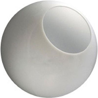 16 Inch White Acrylic Lamp Post Globe with 5.25 Inch Neckless Opening