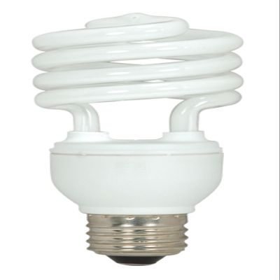 Satco S6273 18 Watt T2 Mini Spiral 5000K Natural Light Compact Fluorescent Light Bulbs - 3 per Package