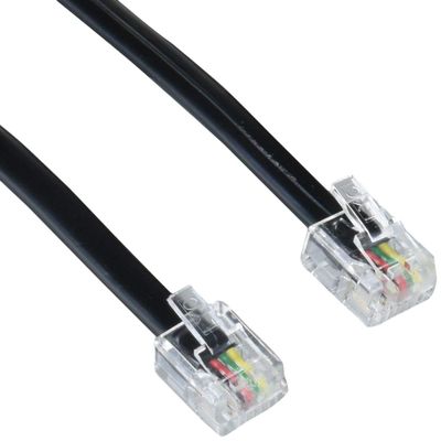Eight one 8ONE ETL-1150B Telephone Cord 15m Black