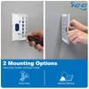 ICC 6-Port Surface Mount Box for Slim/Wide Keystone Jacks, White, 1-Pack view 3