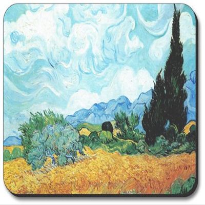 Art Plates Van Gogh - Yellow Wheat & Cypresses Brand Mouse Pad