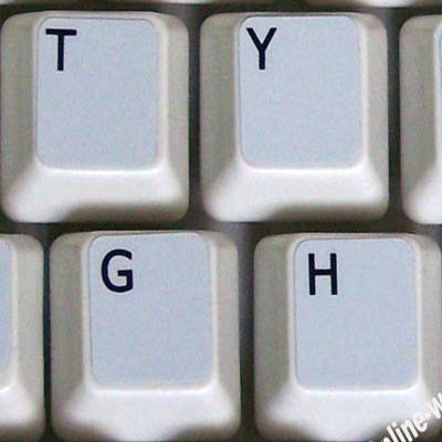 English US Non Transparent Grey BACKGROUBD Keyboard Stickers for LAPTOPS Desktop Computers Keyboards