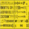 English US Large Lettering (Upper CASE) Keyboard Label Yellow BACKGROUBD Non Transparent for Computer LAPTOPS Desktop view 2