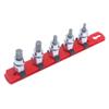 Wiha 71394 5-Piece Metric Hex Bit Socket Set on Molded Rails view 1