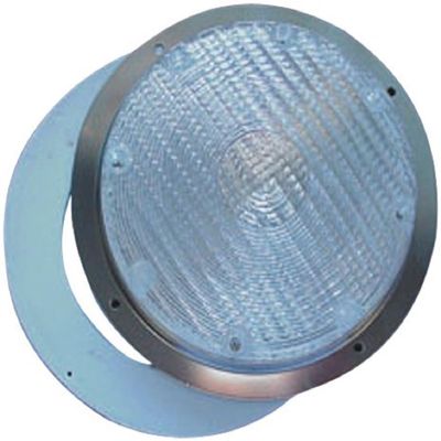 Fasteners Unlimited 007-42 WHT Base 8.75" Diameter White Base Clear Security Light