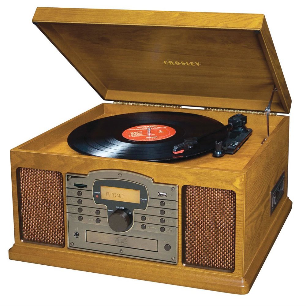 Crosley CR7002A-OA Troubadour Turntable (Oak)