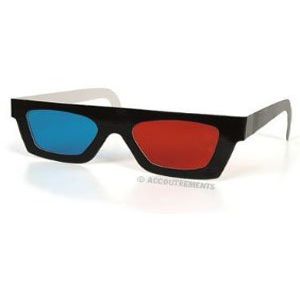 2 PairS of 3D Glasses for 2D Movies or 3D Comics
