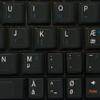4Keyboard Danish Netbook Keyboard Stickers Black Background view 3