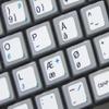 Danish Keyboard Stickers Netbook ON White Background view 3