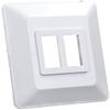 JR Products 13615 Switch Base and Face Plate - Double,White view 1