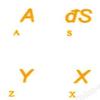 Romanian Transparent with Yellow Lettering Keyboard Stickers for LAPTOPS Desktop Computers Keyboards view 1