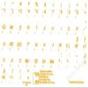 Romanian Transparent with Yellow Lettering Keyboard Stickers for LAPTOPS Desktop Computers Keyboards view 2