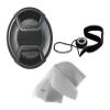 Digital Nc Lens Cap Center Pinch (77mm) + Lens Cap Holder Compatible with Canon EF-S 17-55mm f/2.8 is USM view 1