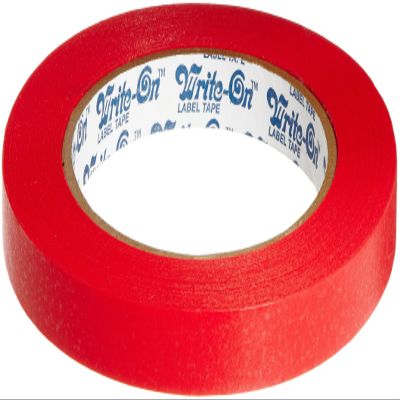 Bel-Art Scienceware Write-On 134631005 Red Fluoropolymer Label Tape, 40yds Length, 1/2" Width, replace with Bel-Art 134840050