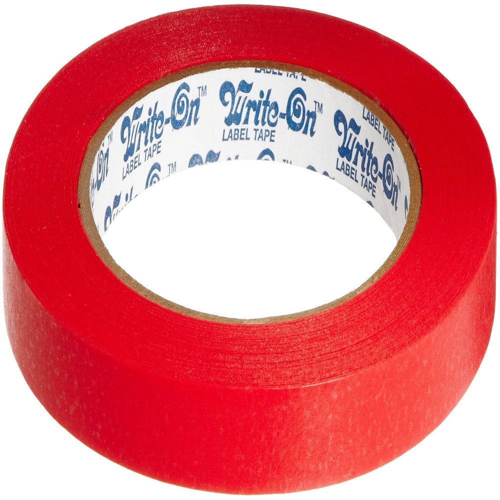 Bel-Art Scienceware Write-On 134631005 Red Fluoropolymer Label Tape, 40yds Length, 1/2" Width, replace with Bel-Art 134840050