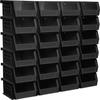 Akro-Mils 30210 AkroBins Plastic Storage Bin Hanging Stacking Containers, (5-Inch x 4-Inch x 3-Inch), Black, 24-Pack view 1