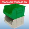 Akro-Mils AkroBins Stackable Plastic Storage Organizer Bins, Black, 3-Pack view 4