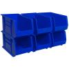 Akro-Mils 30260 AkroBins Plastic Storage Bins, 18"x11"x10", Blue, 6-Pack view 1