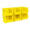 Akro-Mils 30239 AkroBins Plastic Storage Bins, 11"x8"x7", Yellow, 6-Pack view 1