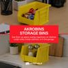 Akro-Mils 30239 AkroBins Plastic Storage Bins, 11"x8"x7", Yellow, 6-Pack view 2