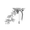 Kitchen Wall Decor. Decal for Dinning Room. Bathroom Wall Decor. Grape Vine Floral Decoration. Restaurant Decor. #276 view 3