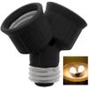 New Dual Bulb Socket Double Light "Y" Adaptor Convert Converter Lamp Light Base view 4