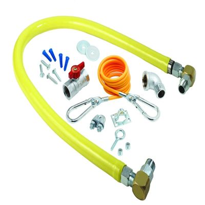 T&S Brass HG-2E-60SK Gas Hose 1-Inch X 60-Inch Swivelink Kit