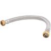 SharkBite 3/4 Inch x 3/4 Inch FIP x 18 Inch Stainless Steel Braided Flexible Water Heater Connector, Push To Connect Brass Plumbing Fitting, PEX Pipe, Copper, CPVC, PE-RT, HDPE, U3088FLEX18LF view 1