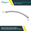SharkBite 3/4 Inch x 3/4 Inch FIP x 18 Inch Stainless Steel Braided Flexible Water Heater Connector, Push To Connect Brass Plumbing Fitting, PEX Pipe, Copper, CPVC, PE-RT, HDPE, U3088FLEX18LF view 2