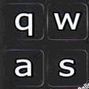 English Us Large Lettering (Lower case) Non Transparent Black Background Keyboard Computer Stickers view 1