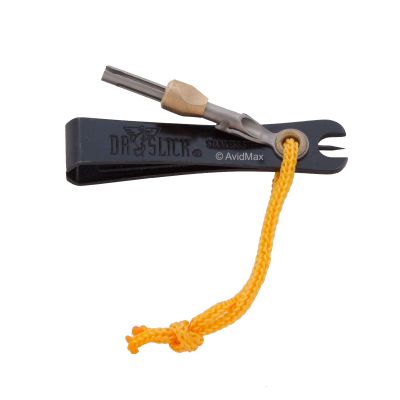 Dr. Slick Nipper w/Pin, File & Knot Tyer, 2", High Grade Japanese Stainless Steel, Black