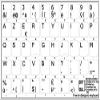 BELGIAN FRENCH NON-TRANSPARENT KEYBOARD LABELS with BLACK COLOR LETTERING and WHITE BACKGROUND for DESKTOP, LAPTOP and NOTEBOOK view 1