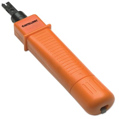 Intellinet Punch Down Tool for 110/88 Blocks, Adjustable Impact, 7 in.