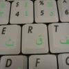 ARABIC KEYBOARD DECALS with GREEN LETTERING TRANSPARENT BACKGROUND for DESKTOP, LAPTOP and NOTEBOOK view 3
