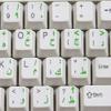 Arabic Keyboard Stickers with Green Lettering ON Transparent Background for Desktop, Laptop and Notebook view 3