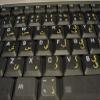 Arabic New Keyboard Stickers with Yellow Lettering Transparent Background for Desktop, Laptop, Notebook view 1