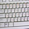 Dvorak Simplified Transparent Keyboard Stickers (Orange) view 2
