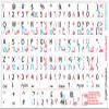 ARABIC HEBREW ENGLISH NON-TRANSPARENT KEYBOARD LABELS LAYOUT WHITE BACKGROUND view 1
