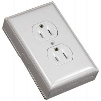 WIREMOLD COMPANY, Ivory B2D Outlet Box Duplex Switch, 1-Pack, 1 Pack