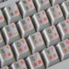 Chinese Keyboard Stickers with Orange Lettering ON Transparent Background for Desktop, Laptop and Notebook view 4