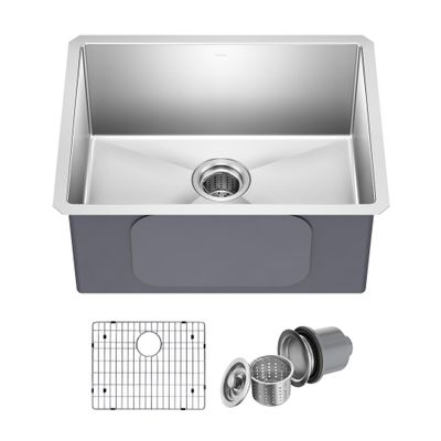 KRAUS Stainless Steel 23 in 16 Gauge Undermount Kitchen Sink KHU101-23