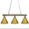 Z-Lite 155-3PB-MPB Sharp Shooter Three Light Billiard, Metal Frame, Polished Brass Finish and Metal Polished Brass Shade of Metal Material view 1