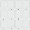 DANISH KEYBOARD DECALS with WHITE LETTERING TRANSPARENT BACKGROUND for DESKTOP, LAPTOP and NOTEBOOK view 1