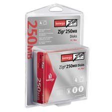 Iomega Corporation : Zip Disk, PC/MAC Format, 250MB, 4/PK -:- Sold as 2 Packs of - 4 - / - Total of 8 Each