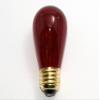 Bulbrite 11W 130V S14 Transparent Red Sign or Indicator Bulb, E26 Base view 3