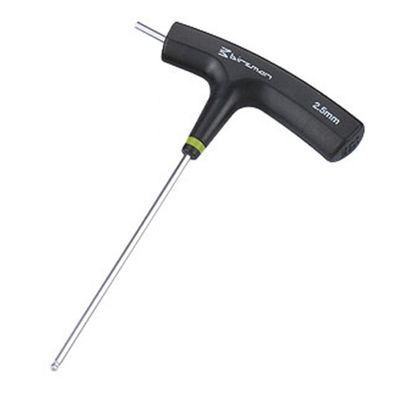 Birzman TL-BR-015 TWO-WAY T-HANDLE BALL POINT HEXKEY 0.1 inch (2.5 mm)