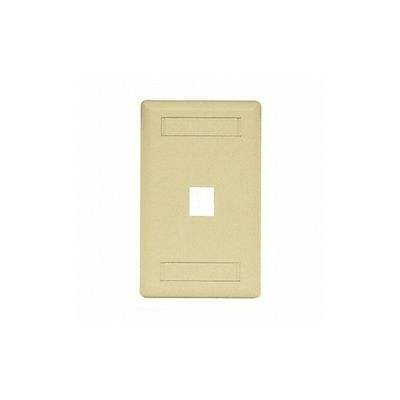 Hubbell 1-Socket IFP11EI Faceplate - 1 x Socket(s) - 1-gang - Electric Ivory - 1 Each